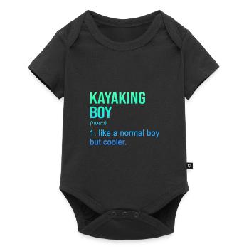Kayaking Boy Like A Regular Boy But Cooler Kayak C - Baby Premium Kurzarmbody - Schwarz - Vorne