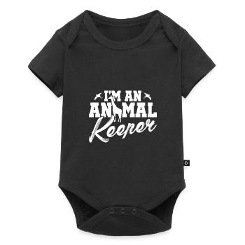 I'm An Animal Keeper Animal Lover Animals Zoo Keep - Baby Premium Kurzarmbody - Schwarz - Vorne