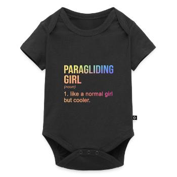 Paragliding Girl Like A Normal Girl But Cooler Par - Baby Premium Kurzarmbody - Schwarz - Vorne