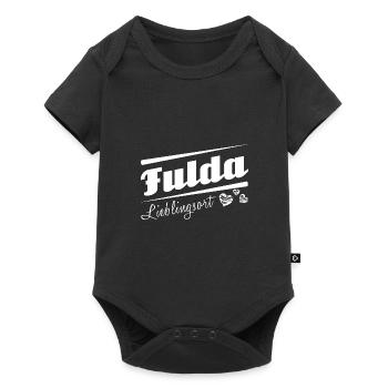 Fulda - Lieblingsort mit Stadtnamen - Baby Premium Kurzarmbody - Schwarz - Vorne