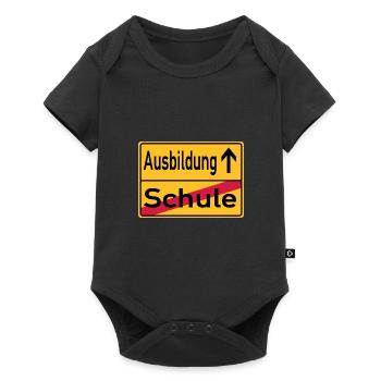 Schule - Ausbildung - Ortsschild - Baby Premium Kurzarmbody - Schwarz - Vorne
