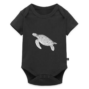 Vintage diving turtle - Baby Premium short-sleeve bodysuit - black - Front