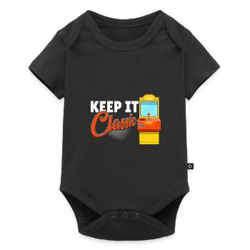 Keep It Classic - Retro 90er Arcade-Spiele - Baby Premium Kurzarmbody - Schwarz - Vorne