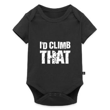 I'd Climb That Rock Climbing Bouldering Climber Ro - Baby Premium short-sleeve bodysuit - black - Front