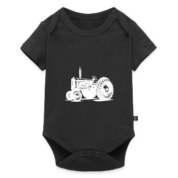 Tracteur de petit terrain Tracteur de machines agricoles Tracteur - Body à manches courtes Premium Bébé - noir - Devant