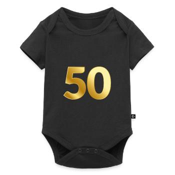 50 Anniversary Birthday Day of Honor Gift Anniversary - Baby Premium short-sleeve bodysuit - black - Front