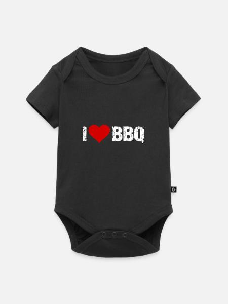 BBQ Grillen - Baby Premium Kurzarmbody - Schwarz