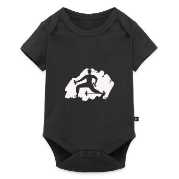Musculation Haltérophilie Fitness Workout - Body à manches courtes Premium Bébé - noir - Devant