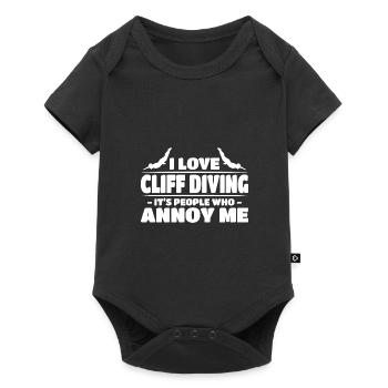 I Love Cliff Diving It's People Who Annoy Me Cliff - Baby Premium short-sleeve bodysuit - black - Front