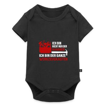 Werkzeugkasten Hammer Handwerker Geschenkidee - Baby Premium Kurzarmbody - Schwarz - Vorne