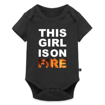 Cette fille est en feu blanc - Body à manches courtes Premium Bébé - noir - Devant