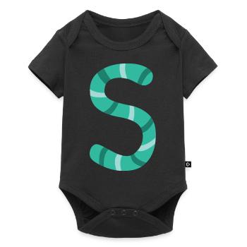 Letter S - Baby Premium short-sleeve bodysuit - black - Front