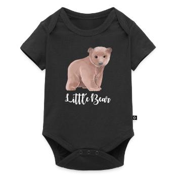 Watercolor Bear Family Little Bear - Baby Premium short-sleeve bodysuit - black - Front