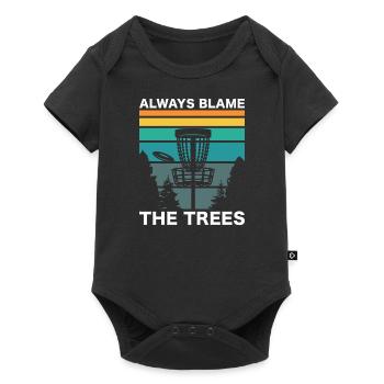 Always Blame The Trees Frisbee Frolf Disc Golf - Body à manches courtes Premium Bébé - noir - Devant