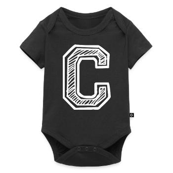 Letter C - Baby Premium short-sleeve bodysuit - black - Front