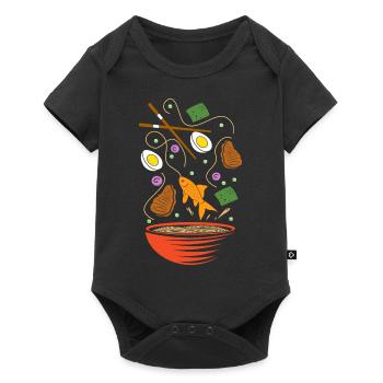 Ironischer Goldfisch, der Ramen-Schüssel, - Baby Premium Kurzarmbody - Schwarz - Vorne