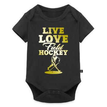 Life Love Hockey sur gazon - Body à manches courtes Premium Bébé - noir - Devant