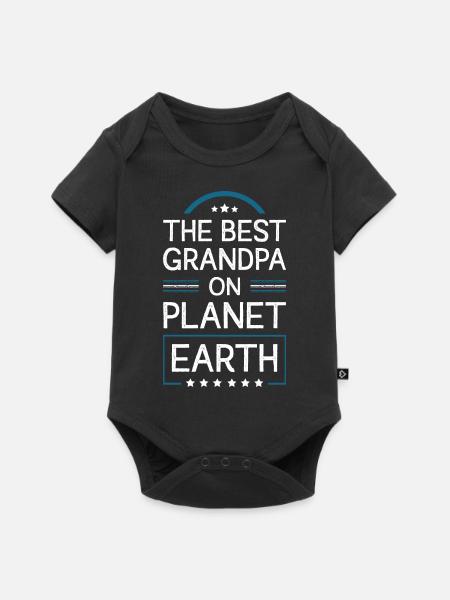 Bester Opa Spruch - Baby Premium Kurzarmbody - Schwarz