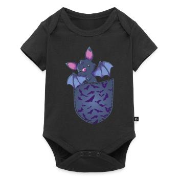 Halloween Animal Gift Chest Bag Bat - Body à manches courtes Premium Bébé - noir - Devant