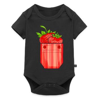 Berry Summer Fruit Gift Chest Bag Strawberry - Baby Premium short-sleeve bodysuit - black - Front