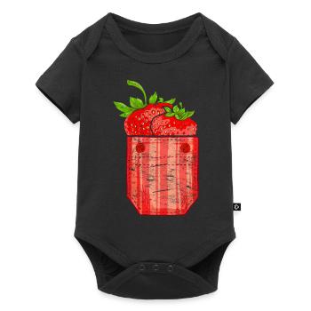 Summer Fruit Fruit Gift Breast Bag Strawberry - Baby Premium short-sleeve bodysuit - black - Front