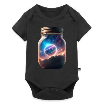 Universe in a glass - Baby Premium short-sleeve bodysuit - black - Front