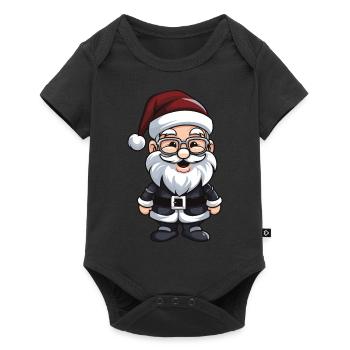 Père Noël Illustration Noël - Body à manches courtes Premium Bébé - noir - Devant