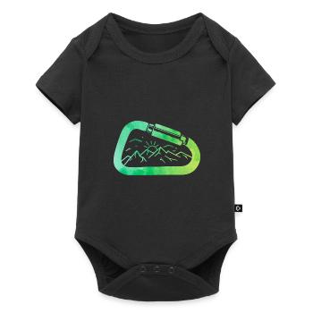 Retro Graphic Climbing Bouldering Rock Climber Mou - Baby Premium Kurzarmbody - Schwarz - Vorne