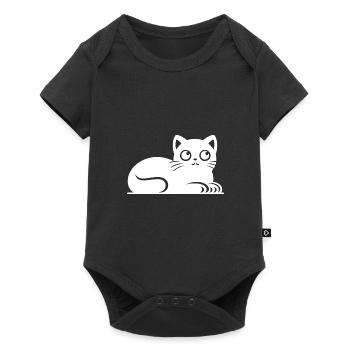Little fat cat Drawing - Baby Premium short-sleeve bodysuit - black - Front