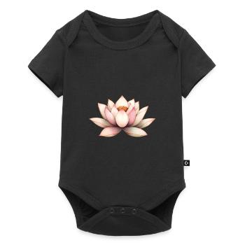 Fleur de lotus - Body à manches courtes Premium Bébé - noir - Devant