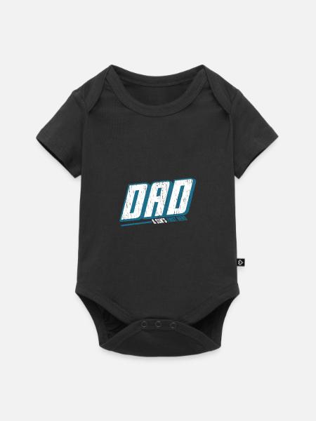 Vater und Sohn Vater - Baby Premium Kurzarmbody - Schwarz