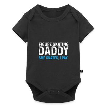 Figure Skating Daddy Ice Skater Figure Skater Piro - Baby Premium Kurzarmbody - Schwarz - Vorne