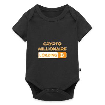 CRYPTO MILLIONNAIRE CHARGEMENT BITCOIN - Body à manches courtes Premium Bébé - noir - Devant