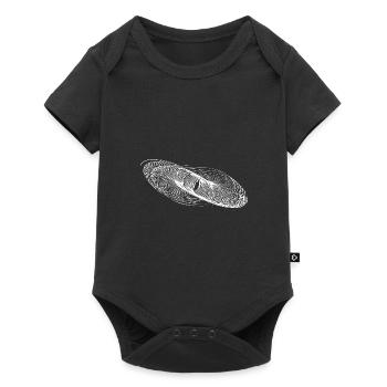 Geometric Circle Lines Ellipses - Baby Premium short-sleeve bodysuit - black - Front