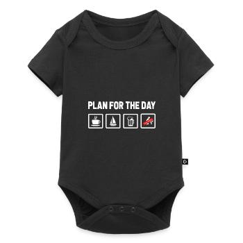 Plan For The Day Sailor Ship Captain Sailing Licen - Baby Premium Kurzarmbody - Schwarz - Vorne