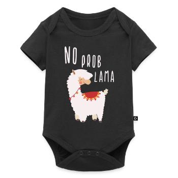 No Prob Lama, Lama, funny saying, gift - Baby Premium short-sleeve bodysuit - black - Front