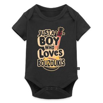 Bouzouki Instrument Gift - Baby Premium short-sleeve bodysuit - black - Front