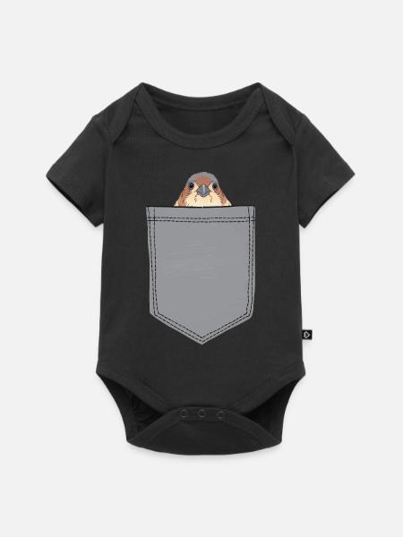 Finch Bird - Baby Premium Kurzarmbody - Schwarz