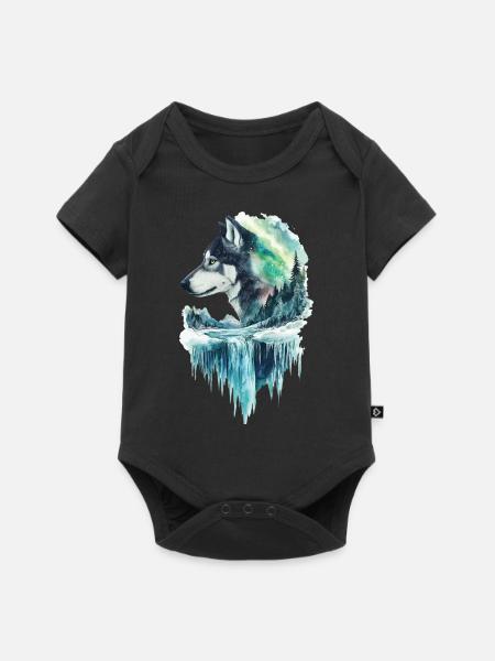 Hund - Baby Premium Kurzarmbody - Schwarz