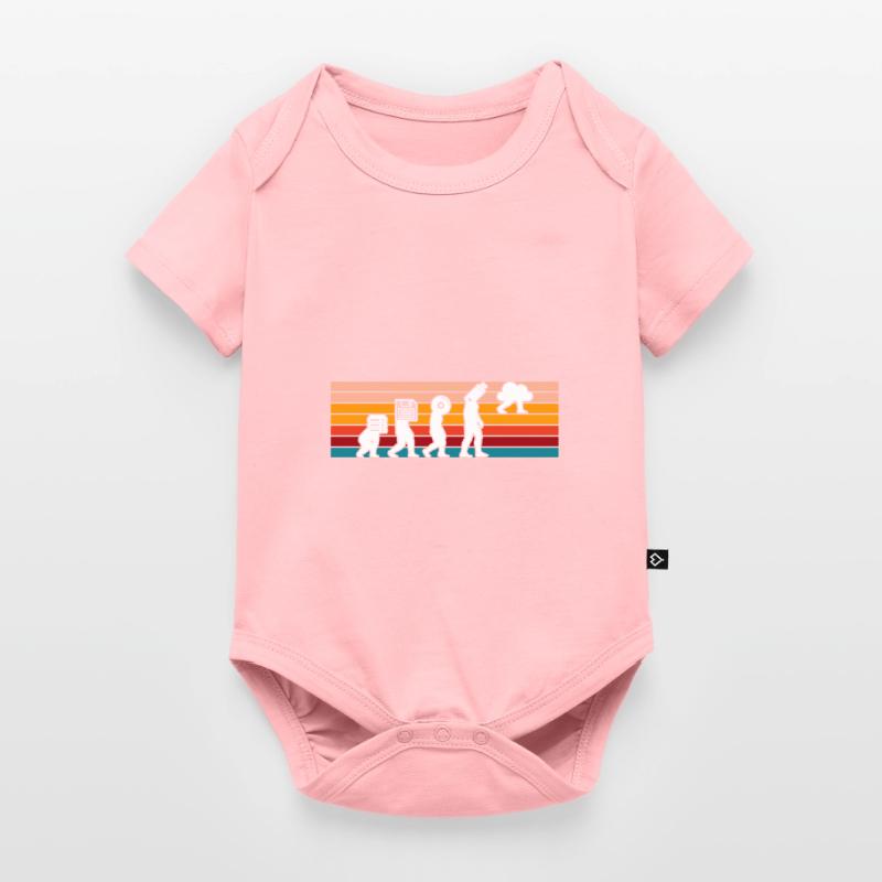 Evolution Of Man Coding Software Developer Program Baby Premium Kurzarmbody