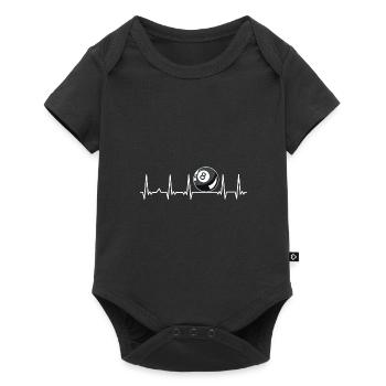 Billiard Heartbeat Snooker Pool Chalk Billiard Pla - Baby Premium short-sleeve bodysuit - black - Front