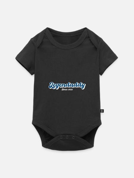 Papa lustiger Spruch - Baby Premium Kurzarmbody - Schwarz