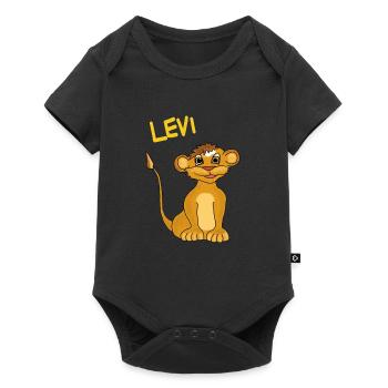 Levi, le petit lion de l'île des nuages - Body à manches courtes Premium Bébé - noir - Devant