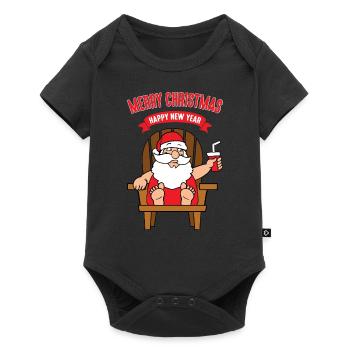 Christmas Santa Claus Christmas Santa Claus - Baby Premium short-sleeve bodysuit - black - Front