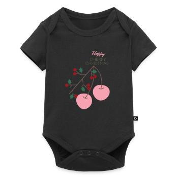Cerise de noel - Body à manches courtes Premium Bébé - noir - Devant