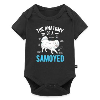 Anatomy Samoyed Siberia Pet Dog Animal Lover Gift - Baby Premium short-sleeve bodysuit - black - Front