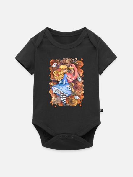 Alice - Baby Premium Kurzarmbody - Schwarz