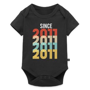 Millésime 2011 anniversaire année de naissance rétro millésime - Body à manches courtes Premium Bébé - noir - Devant