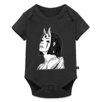 Skull Skull Horror Squelette Halloween Geisha - Body à manches courtes Premium Bébé - noir - Devant