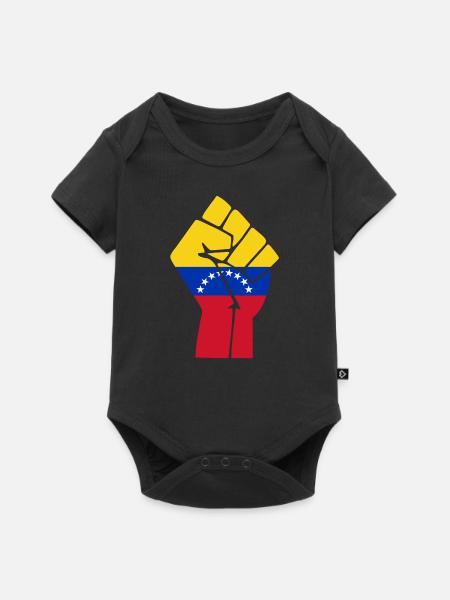 Venezuela - Baby Premium Kurzarmbody - Schwarz
